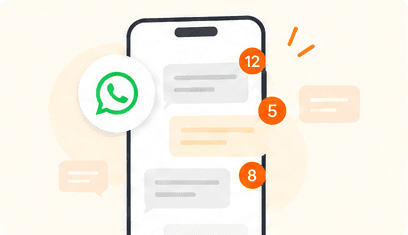 Phone overflowing with WhatsApp chats